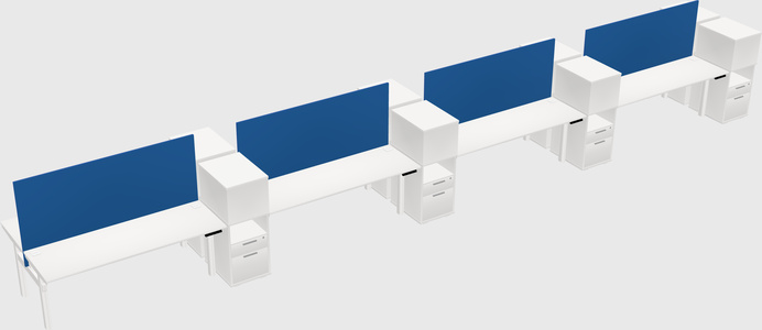 Shared electric desk + cabinet