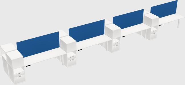 Shared electric desk + cabinet