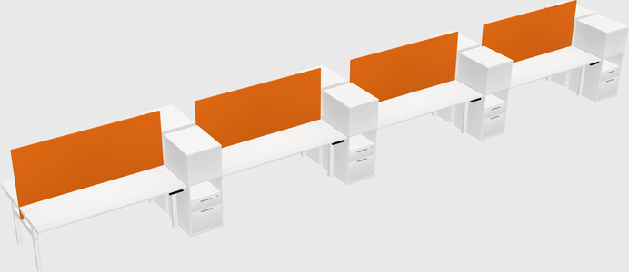 Shared electric desk + cabinet