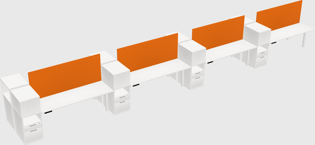 Shared electric desk + cabinet