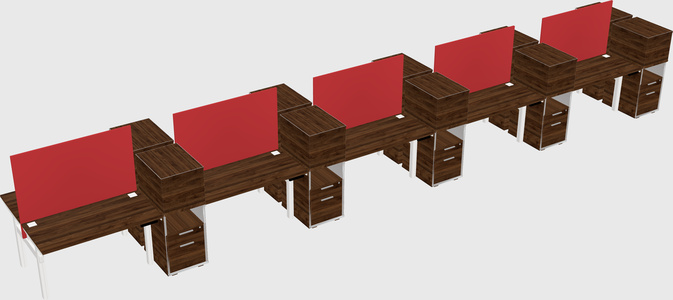 Shared electric desk + cabinet
