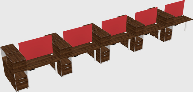 Shared electric desk + cabinet