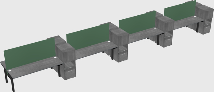 Shared electric desk + cabinet