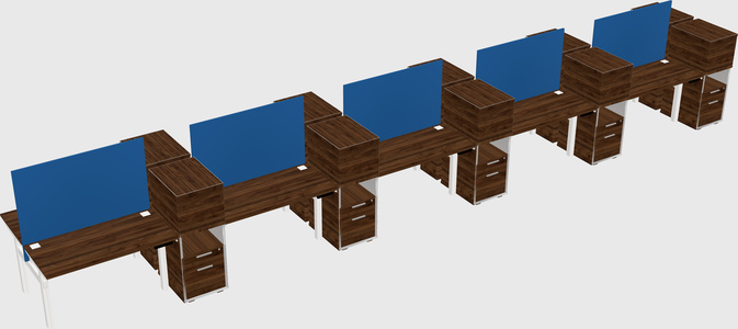 Shared electric desk + cabinet