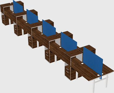 Shared electric desk + cabinet