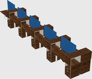 Shared electric desk + cabinet