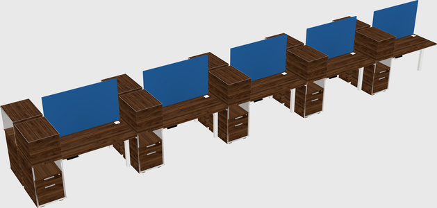 Shared electric desk + cabinet