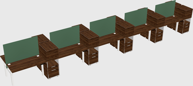 Shared electric desk + cabinet