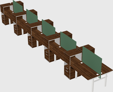 Shared electric desk + cabinet