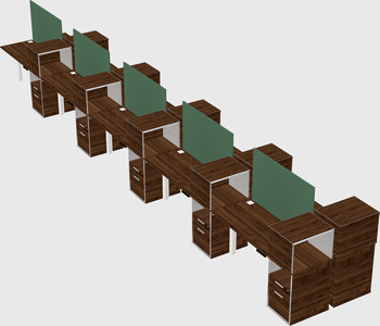 Shared electric desk + cabinet