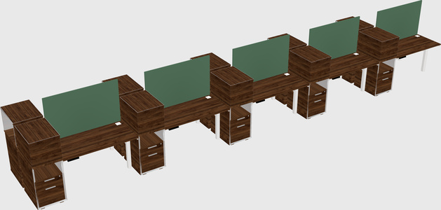 Shared electric desk + cabinet