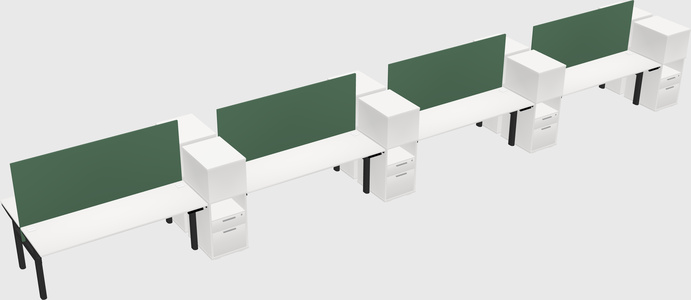 Shared electric desk + cabinet