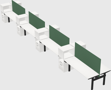 Shared electric desk + cabinet