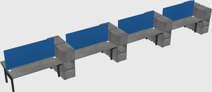 Shared electric desk + cabinet