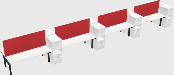 Shared electric desk + cabinet
