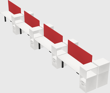 Shared electric desk + cabinet