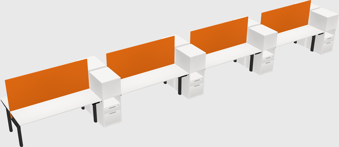Shared electric desk + cabinet