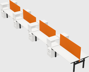 Shared electric desk + cabinet