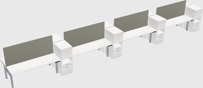 Shared electric desk + cabinet
