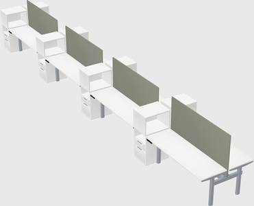 Shared electric desk + cabinet