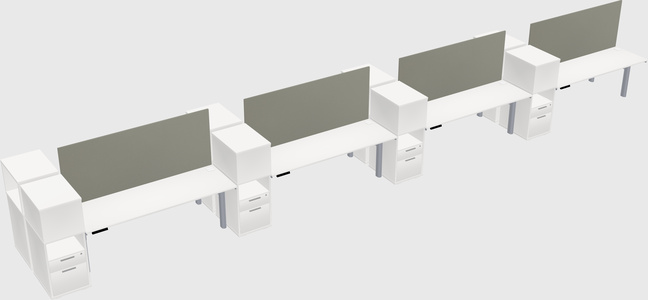 Shared electric desk + cabinet