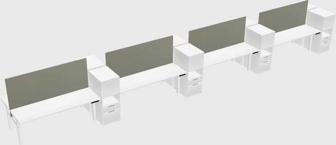 Shared electric desk + cabinet