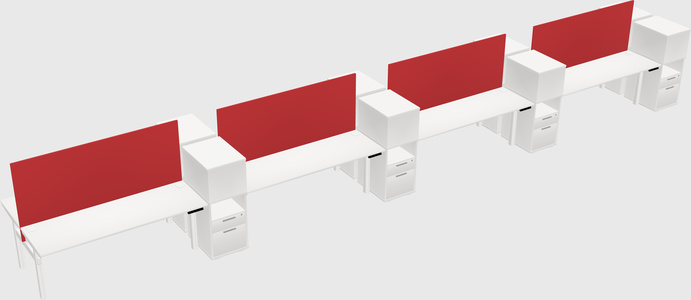 Shared electric desk + cabinet