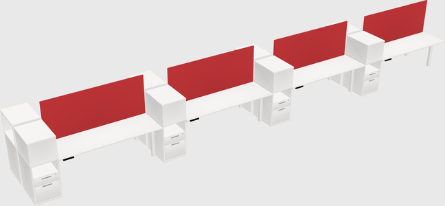 Shared electric desk + cabinet