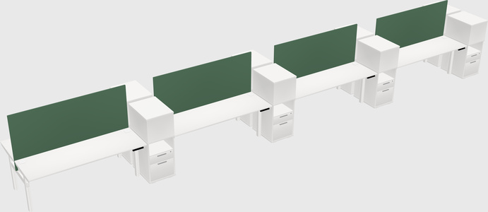 Shared electric desk + cabinet
