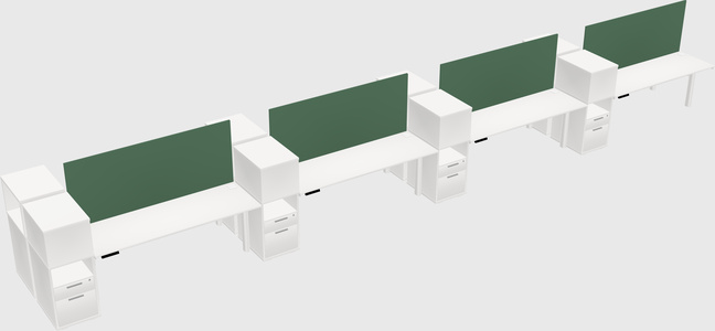 Shared electric desk + cabinet