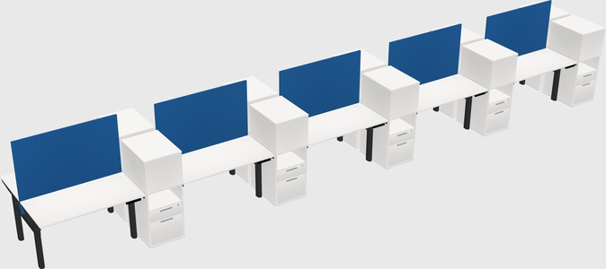 Shared electric desk + cabinet