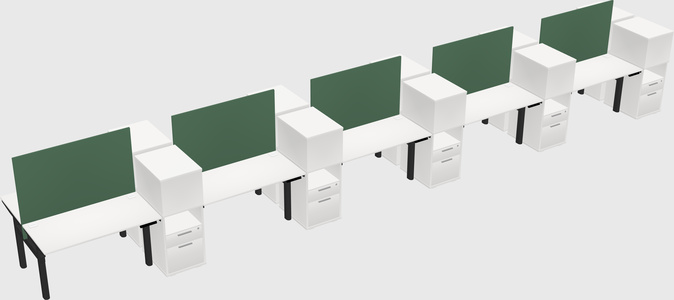 Shared electric desk + cabinet