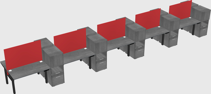 Shared electric desk + cabinet