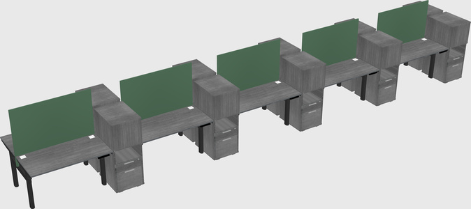 Shared electric desk + cabinet