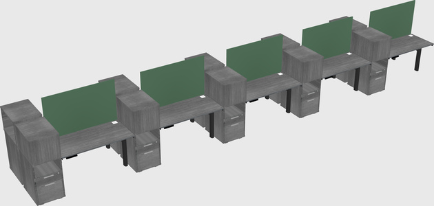 Shared electric desk + cabinet