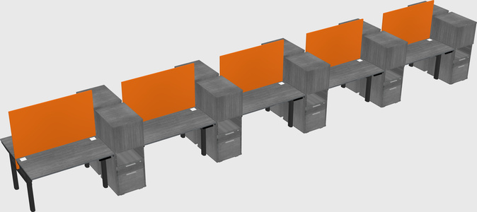 Shared electric desk + cabinet