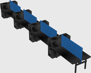 Shared electric desk + cabinet