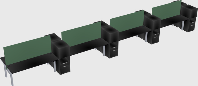 Shared electric desk + cabinet
