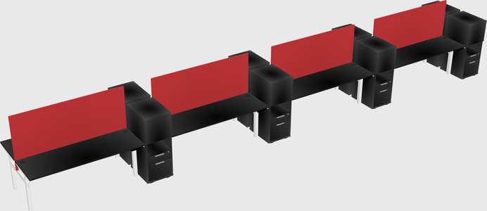 Shared electric desk + cabinet