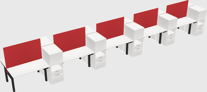 Shared electric desk + cabinet