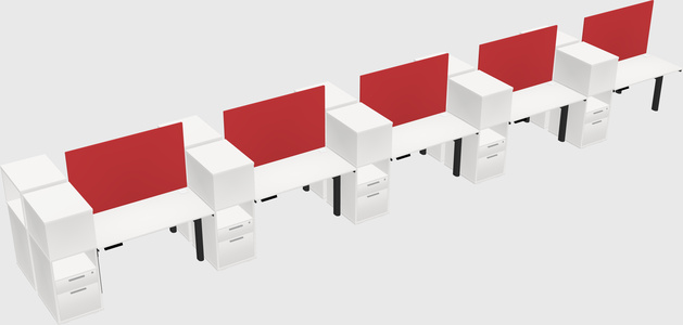 Shared electric desk + cabinet
