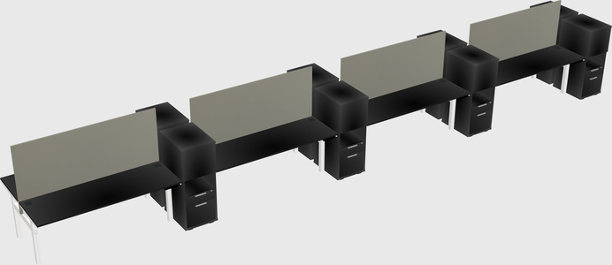 Shared electric desk + cabinet