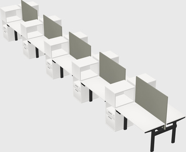 Shared electric desk + cabinet