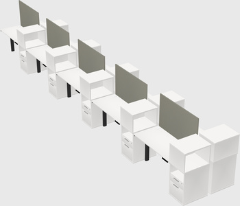 Shared electric desk + cabinet