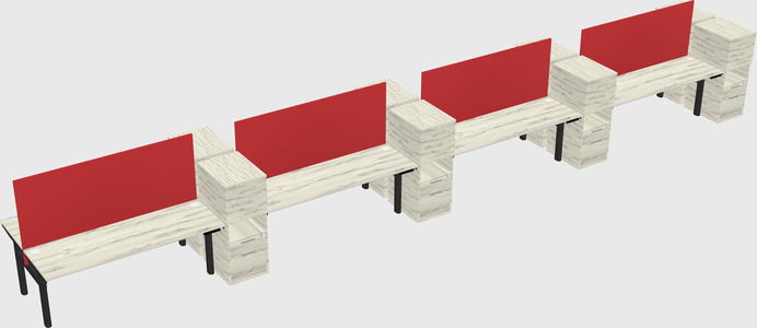 Shared electric desk + cabinet