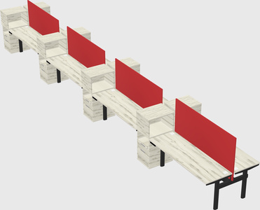 Shared electric desk + cabinet