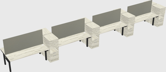 Shared electric desk + cabinet
