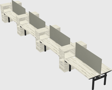 Shared electric desk + cabinet