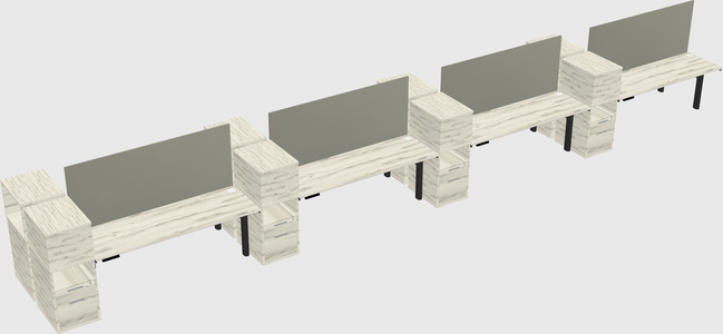 Shared electric desk + cabinet