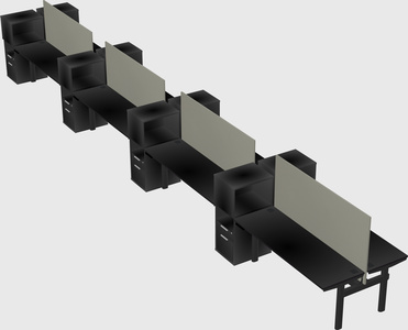 Shared electric desk + cabinet